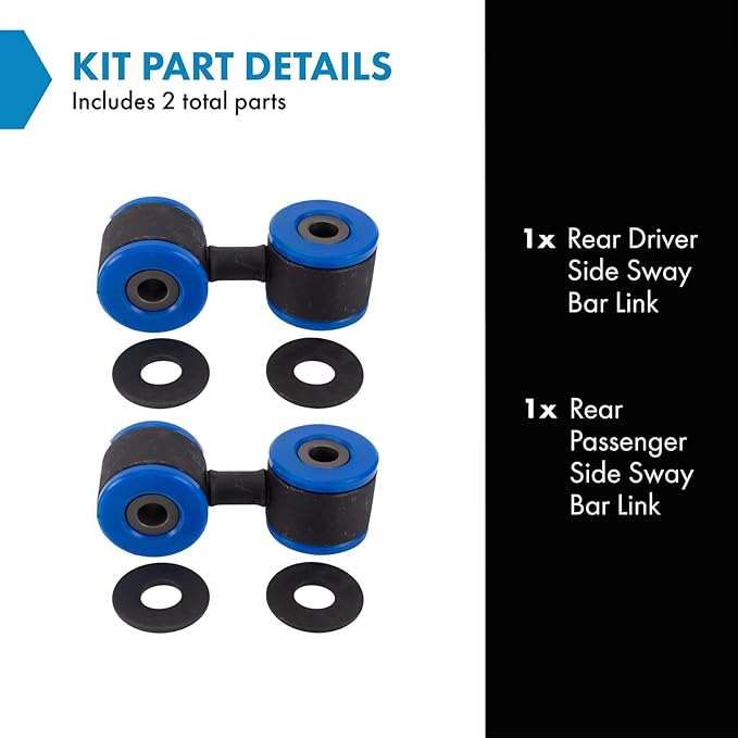 TRQ Rear Sway Bar Link Set Compatible with 2008-2018 Audi