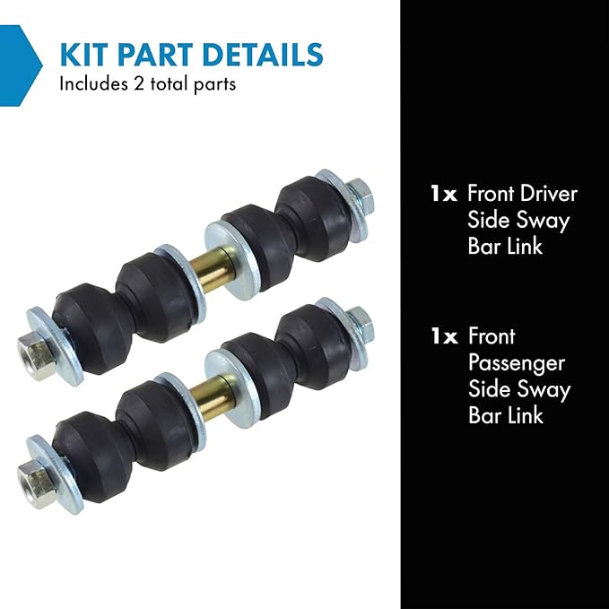 TRQ Front Heavy Duty Sway Bar End Link Kit Pair for Chevy Olds Pontiac GMC Pickup