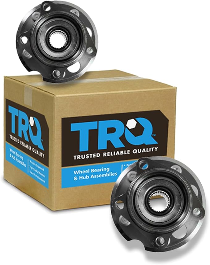 TRQ Rear Left and Right Wheel Bearing and Hub Assembly Set 2 Piece Compatible with 2004-2010 Toyota Sienna All Wheel Drive