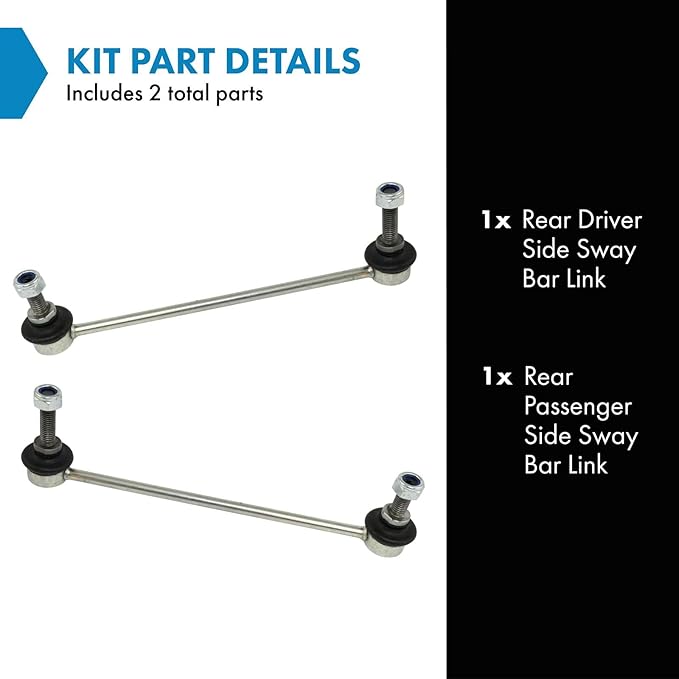 TRQ Rear Driver and Passenger Side Sway Bar Link Set 2 Piece Compatible with 2007-2014 Mini Cooper