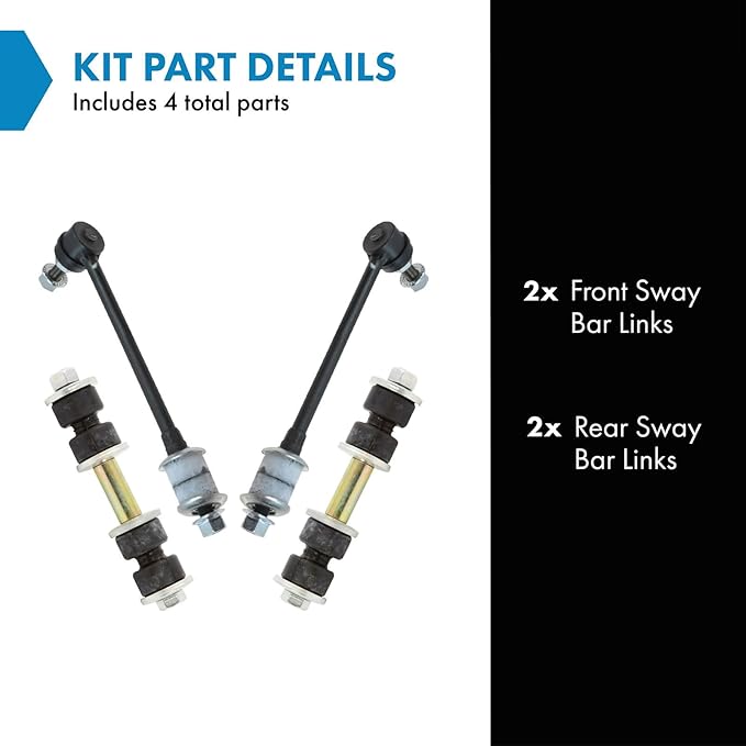 TRQ Sway Bar Stabilizer Link Set Front & Rear Compatible with 87-95 Pathfinder