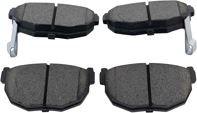 TRQ Rear Ceramic Brake Pad Set Compatible with 1989-98 Nissan 240SX 84-85 200SX Turbo 86-88 200SX 84-88 300ZX 89 300ZX To 1-31-89 Production Date