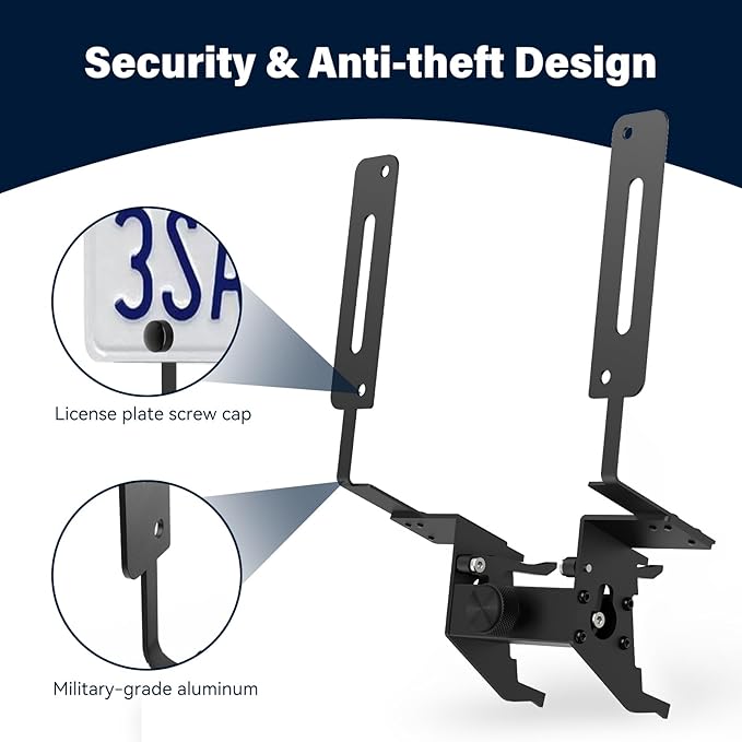 2026 Upgraded Lockable No Drill Front License Plate Holder for Model Y Juniper, License Plate Mount Kit with Anti-Theft Design for Tesla Model Y Juniper Accessories,No Block Bumper Camera Visibility