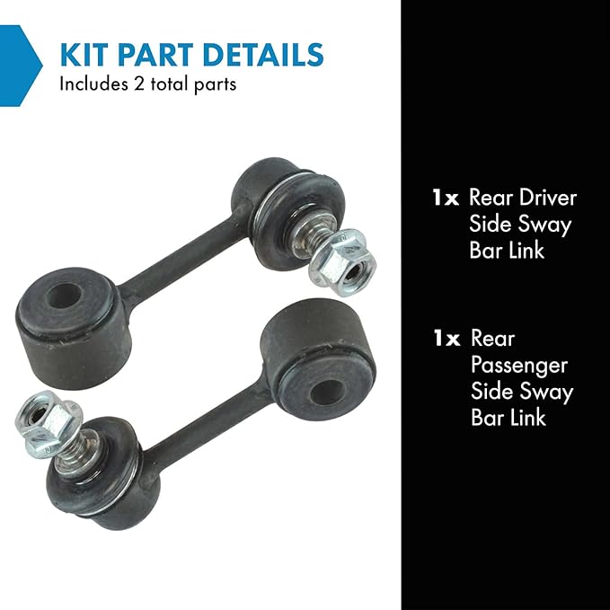 TRQ Rear Sway Bar Stabilizer Link Set Compatible with 2006-2012 Ford Fusion 2007-2012 Lincoln MKZ 2006 Zephyr 2006-2011 Mercury Milan