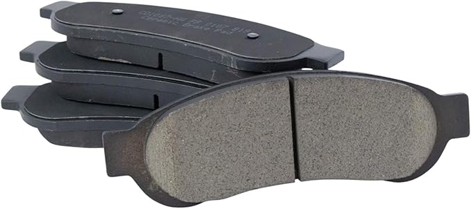 TRQ Rear Ceramic Brake Pad Set Compatible with 08-12 Ford F-250 Super Duty 11-12 F-450 Super Duty without Cab and Chassis Option 08-12 F-350 Super Duty 05-07 F-350 Super Duty with Dual Rear Wheels