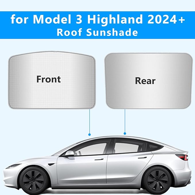 2026 Sunshade Roof for Tesla Model 3 Highland 2025 Accessories Roof Sun Shade 2025 (Model 3 Highland 2024+)