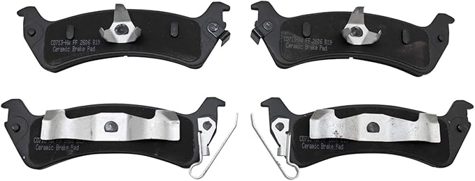 TRQ Rear Brake Pads Ceramic Compatible with 1995-1998 Jeep Grand Cherokee