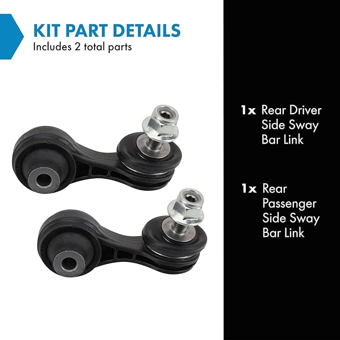 TRQ Rear Driver and Passenger Side Sway Bar Link Set 2 Piece Compatible with 18-21 Honda Civic EX LX EX-L Sport Sport Touring Touring 18-20 Civic SI 16-17 Civic 2018 Civic LX-P EX-T 19-21 Insight