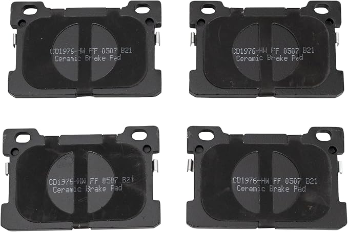 TRQ Rear Ceramic Brake Pad Set Compatible with 2017-2018 Genesis G90 2019 G90 To 3-04-19 Production Date