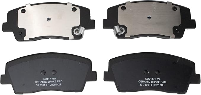 TRQ Front Brake Pads Ceramic Compatible with 2019-2021 Genesis G70 2018-2020 Kia Stinger