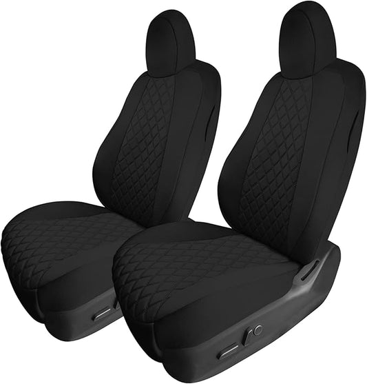 FH Group Custom Fit Car Seat Covers Specifically Made for 2017–2023 Tesla Model 3 Front Set Black Ultraflex Neoprene Car Seat Covers, Waterproof Automotive Seat Covers, Tesla Accessories