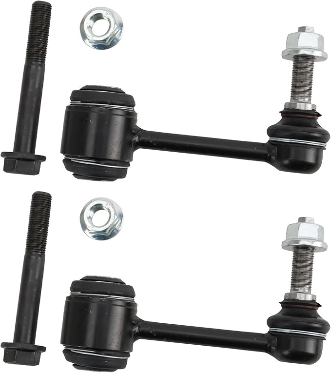 TRQ Front Driver and Passenger Side Sway Bar Link Set 2 Piece Compatible with 16-21 Jeep Grand Cherokee 22 Grand Cherokee WK 16-24 Dodge Durango without ADS without High Performance Suspension