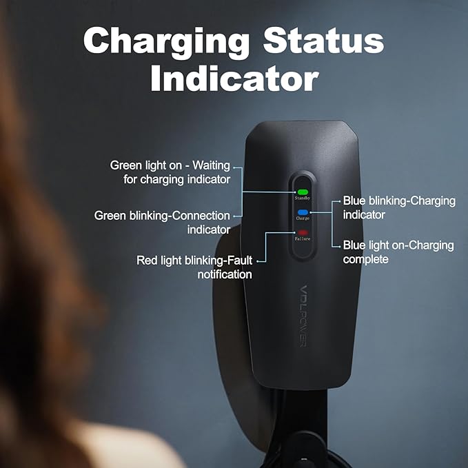 Level 1&2 EV Charger, Electric Vehicle Portable Charger with 20FT Cable, 3.5KW 16Amp Home EV Car Charging Station, 110V-240V NEMA 6-20 & NEMA 5-15 Plug Adapter, for All SAE J1772