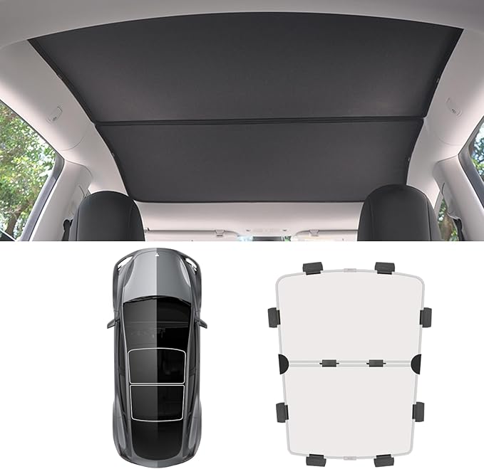 Jaronx Compatible with Tesla Sunshade Clips 16PCS Roof Sunshade Sun Roof Shade Insert Clips for Tesla Model 3/Y (2017-2025), Molde S/X (2012-2025)