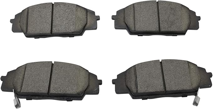 TRQ Front Brake Pads Ceramic Hardware Wear Sensor Compatible with 2002-2006 Acura RSX 2006-2011 Honda Civic 2000-2009 S2000