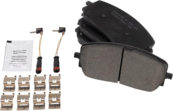 TRQ Front Ceramic Brake Pad Set Compatible with 2020-2022 Mercedes-Benz CLA250 Sport Package 2020-2022 GLA250 2020-2022 GLE350