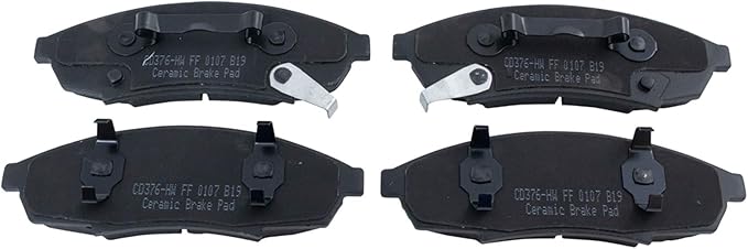 TRQ Front Brake Pads Ceramic Compatible with 1988-1996 Buick Regal 1990-2001 Chevrolet Lumina 1995-1999 Monte Carlo 1988-1997 Oldsmobile Cutlass Supreme Pontiac Grand Prix