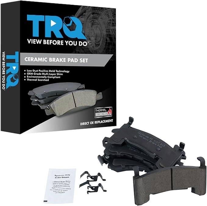 TRQ Front Posi Ceramic Brake Pad Kit Set for Buick Cadillac Chevy GMC Oldsmobile Pontiac