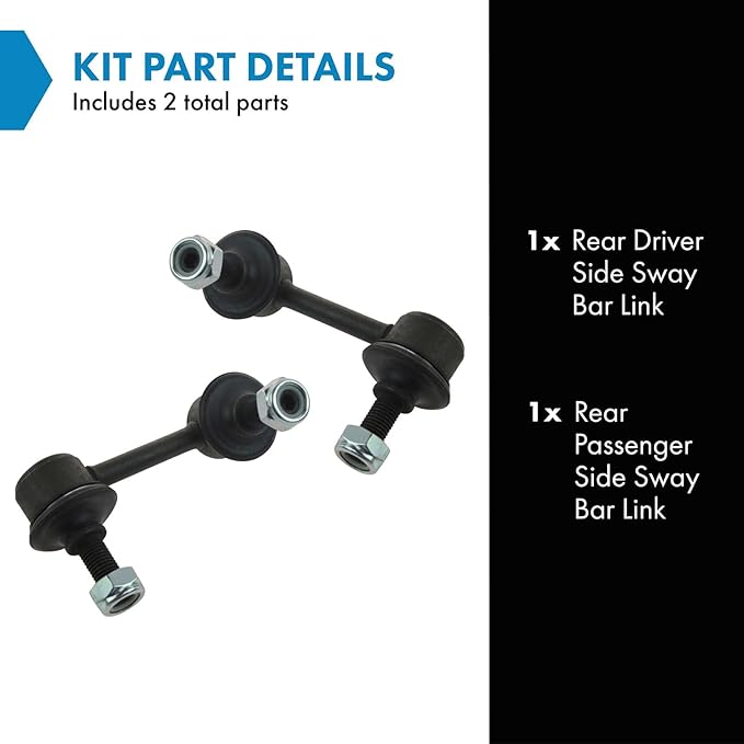 TRQ Rear Sway Bar Stabilizer Link Set Compatible with 2013-2022 Acura ILX 2006-2015 Honda Civic 2013-2014 Fit