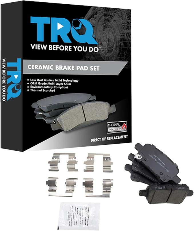 TRQ Front Brake Pads Ceramic Compatible with 2017-2021 Honda Clarity 2017-2022 CR-V