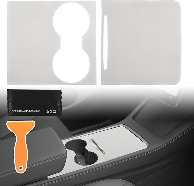 Center Console Cover 3Pcs Designed for Tesla Model 3/Y 2021-2025(Not for Model 3 Highland/Model Y Juniper),Center Console Accessories for Model 3/Y Interior White