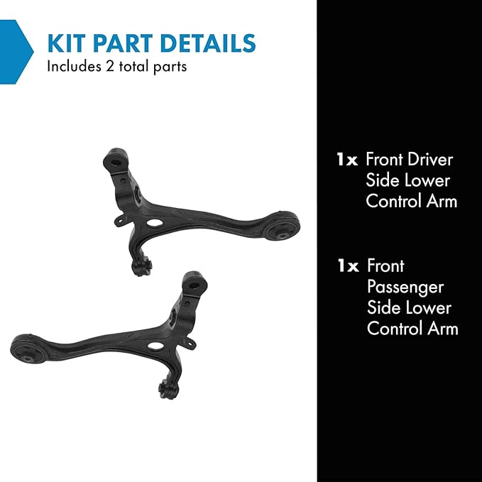 TRQ Front Lower Control Arm Driver and Passenger Side Compatible with 2004-2008 Acura TSX 2003-2007 Honda Accord