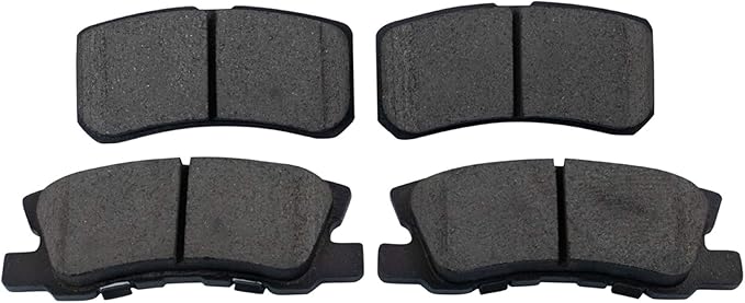 TRQ Rear Posi Ceramic Brake Pad Kit Set for 2011-2014 200/2008-2014 Avenger / 2008-2009 Caliber / 2007-2017 Compass / 2004-2011 Endeavor / 2008-2016 Lancer / 2000 Montero