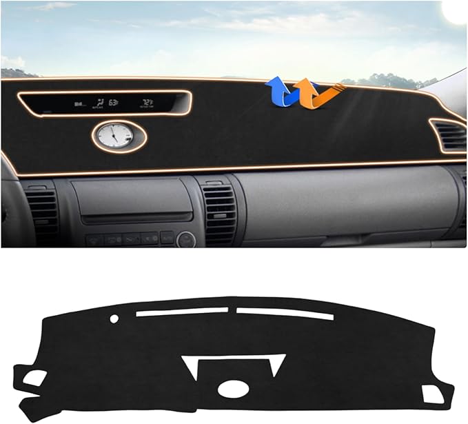 Autorder Dashboard Cover Mat for Infiniti G35 with Clock Outside Accessories Dash Cover Upgrade Flannel Dash Mat Sunshade Glare UV Rays Protector