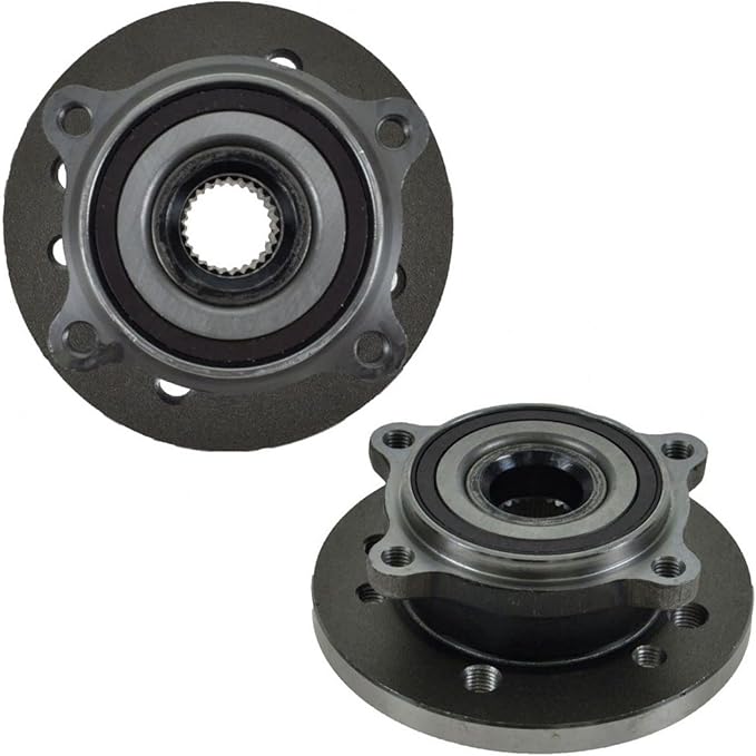 TRQ 2 Piece Front Wheel Bearing & Hub Assembly Set Compatible with 2002-2006 Mini Cooper
