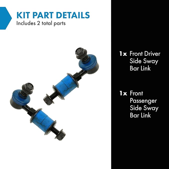 TRQ Front Sway Bar Stabilizer Link Set Compatible with 1999-2004 Chevrolet Tracker Suzuki Vitara