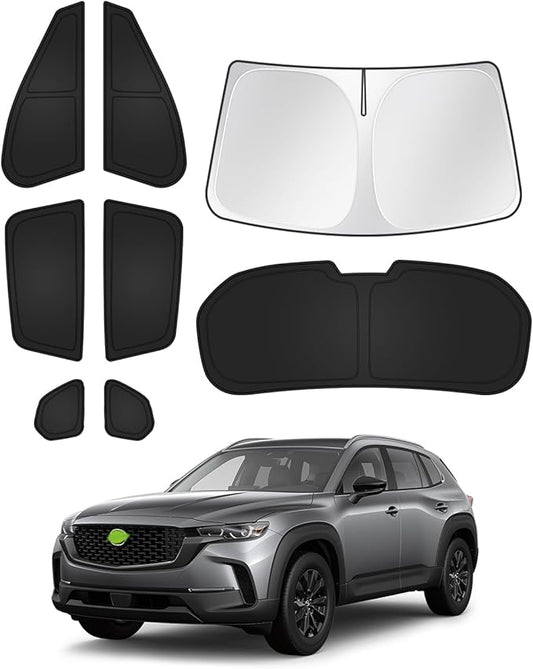 Sunshades for Mazda CX-50 2023-2025 2026 CX50 Accessories Windshield Sun Shade Side Rear Window Shade Cover Sun Visor Shield Privacy Protection for Camping Keep Vehicle Cool Black 8PCS