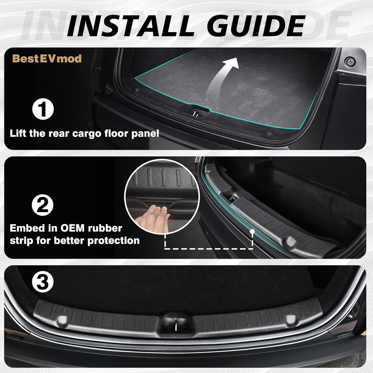 2026 Tesla Model Y Upgrade Rear Bumper & Trunk Sill Cover Protector Bumper Guards Compatible with Tesla Model Y Juniper Refresh (Premium & Performance 2025/2026)