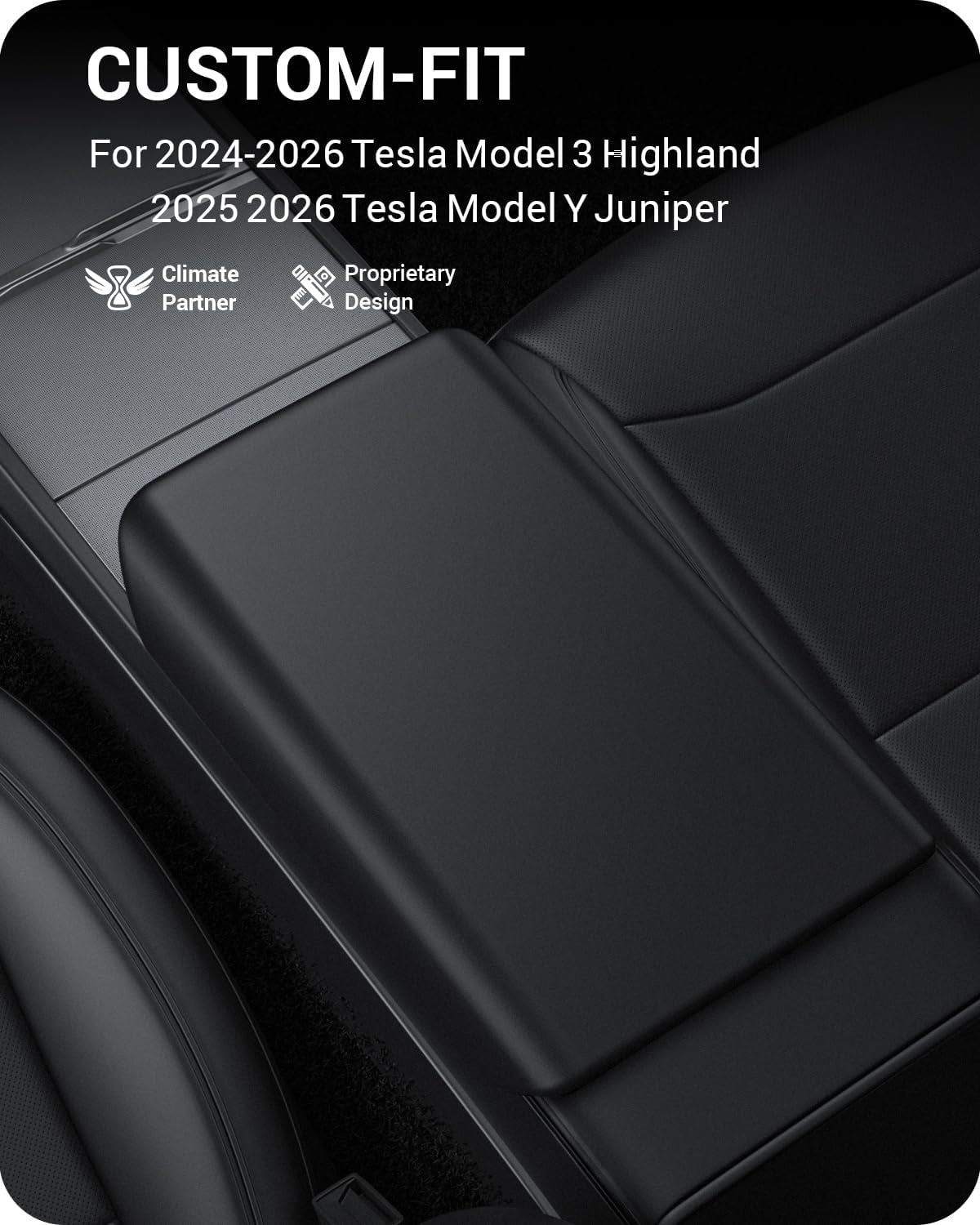 Armrest Cover for Tesla Model Y Juniper/Model Yl/Model 3 Highland