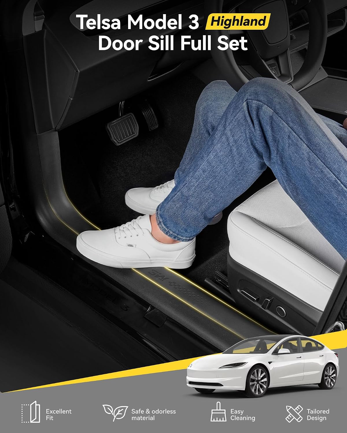 Tesla Model Y Juniper 2025 2026 5 Seat Door Sill Protector (Not Standard
