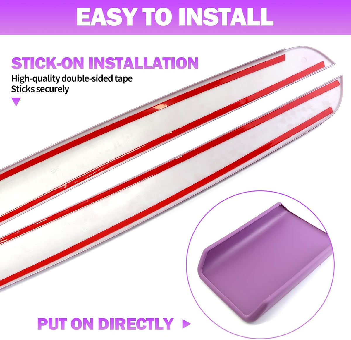 Purple Interior Covers Trims Kit for Tesla Model Y/3 Accessories 2024-2026