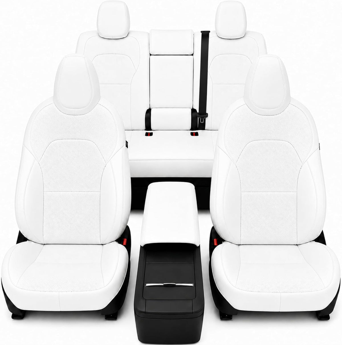 Tesla Model Y Seat Cover 2025 2026 Full Set (Half‑Pack White)
