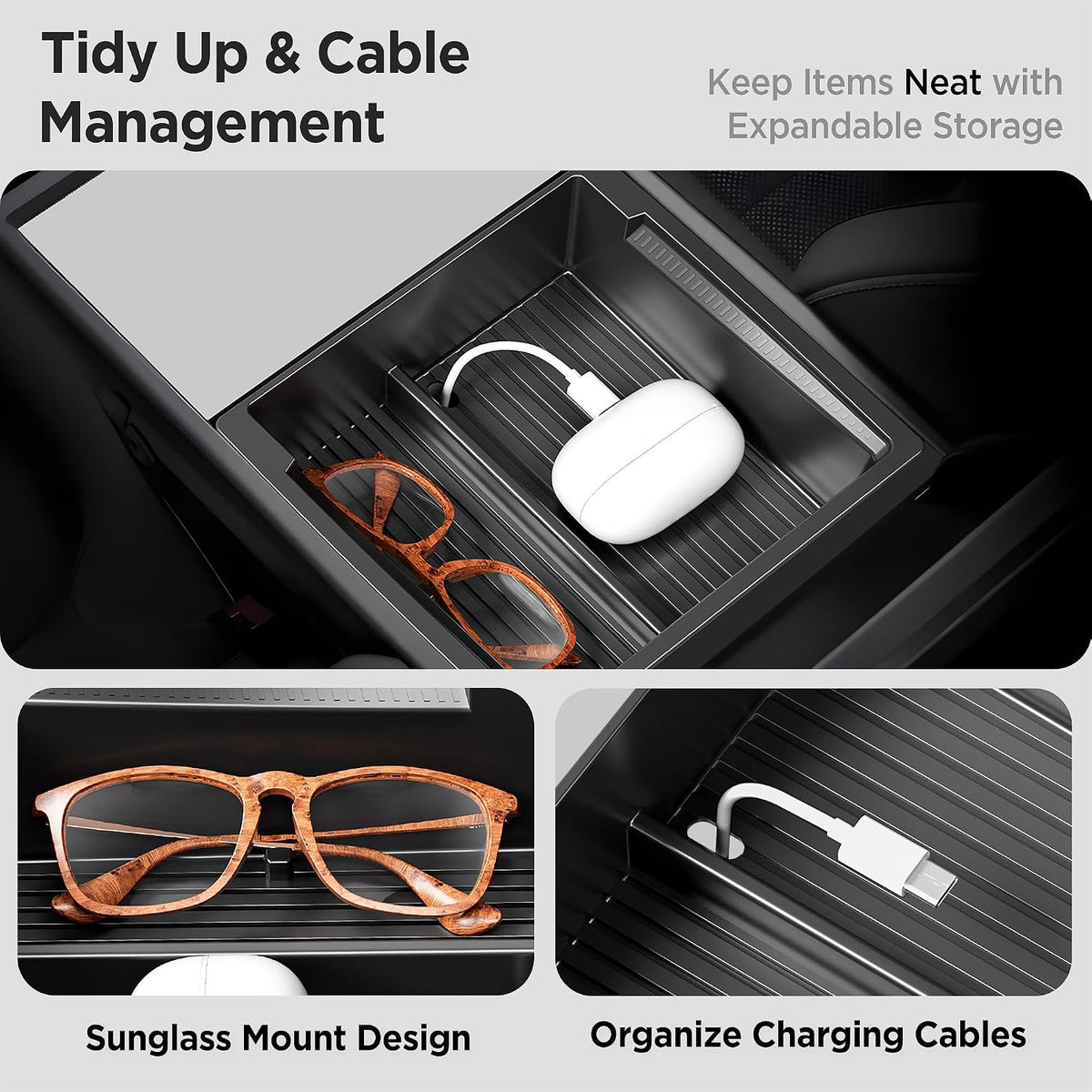 10PCS Console Organizer for Tesla Model Y Accessories 2026 2025