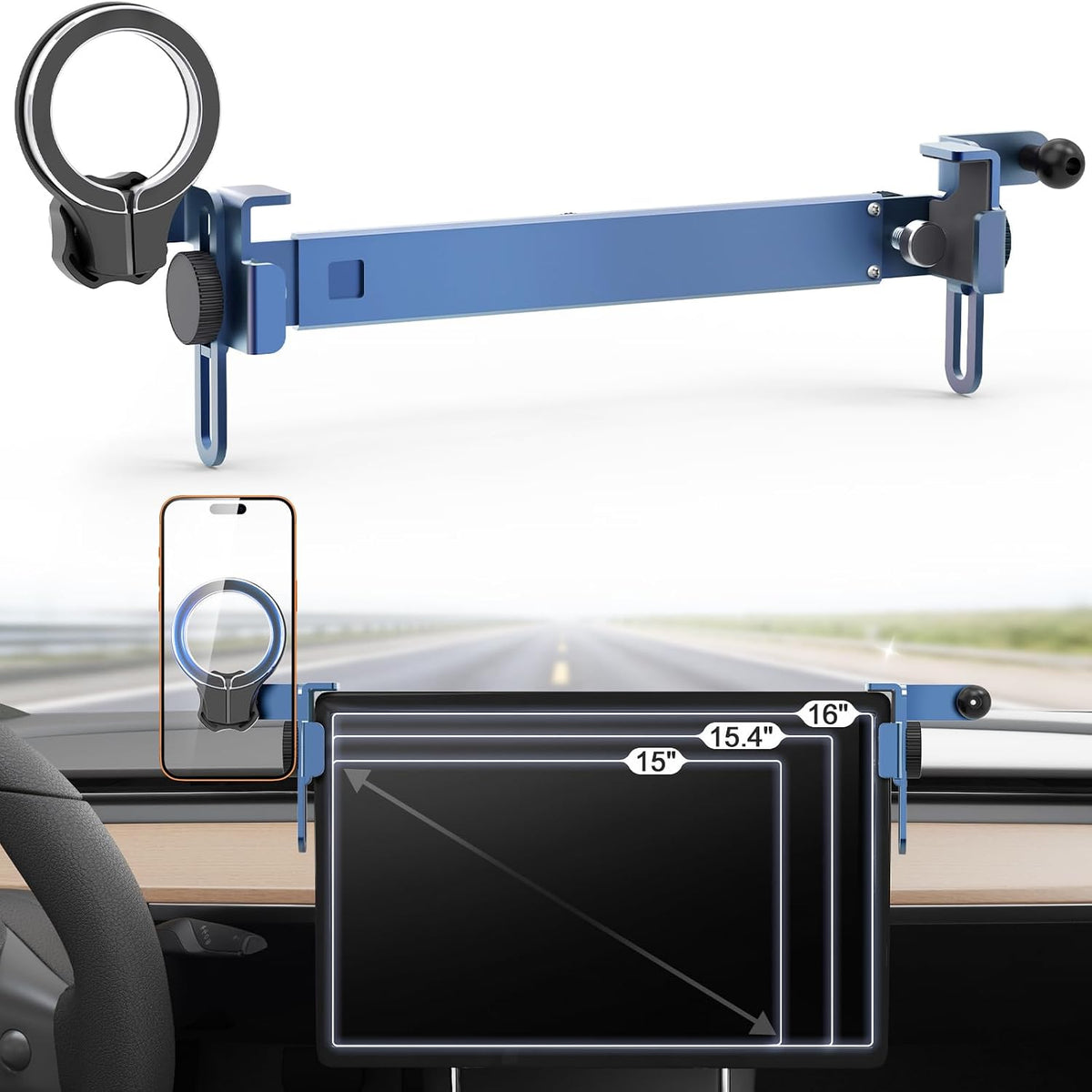 Magnetic Phone Mount for Tesla Model 3/Y Center Screen, Holder for Magsafe