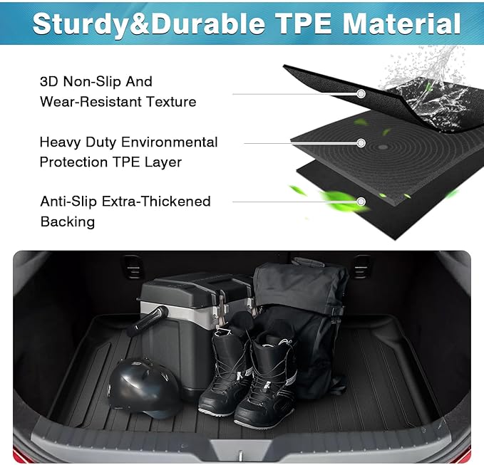 Mixsuper Custom Fit Cargo Liner for 2019-2025 2026 Mazda 3 Hatchback Trunk Liner All Weather Rear Cargo Trunk Mat (Does Not Fit Sedan Models) Black