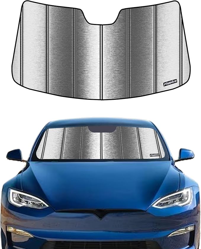 Windshield Sun Shade for Tesla Model S 2012-2026 - Metallic