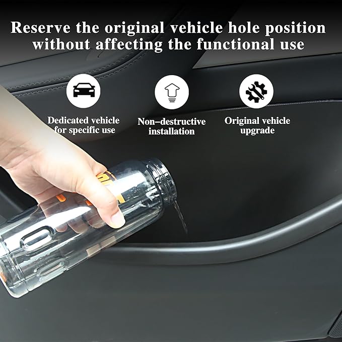 4pcs Door Pocket Organizer Set for tesla Model Y Juniper 2025 2026 Full-Coverage TPE Tray Liners for Front Rear Door Slots Door Side Storage Box Model Y Juniper Accessories (Not fit 2026 Standard)