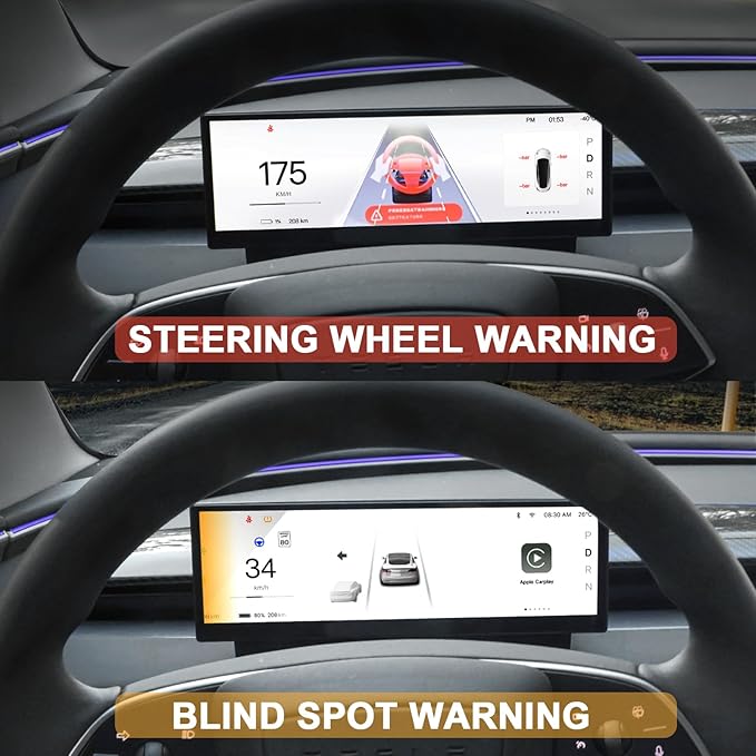 Tlyard 10.88" Head Up Display for Tesla Juniper 2025 2026, Touchscreen HUD Carplay for Model Y Juniper Accessories, Online OTA, Blind Spot Alert,NOT Affect Airvent,Smart Instrument Cluster(Juniper)