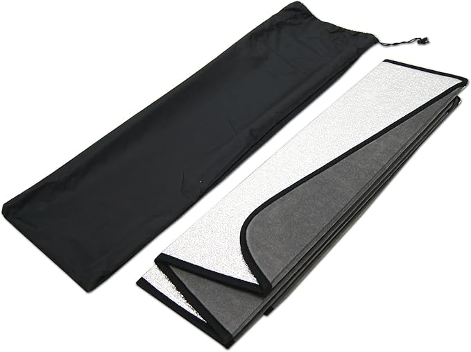 Front Car Windshield Sun Shade Compatible with 2016-2018 Scion iA DJ | Custom Fit Visor Accordion Fold Style Sun Protector | Silver & Grey 1-pc Set | SS-295
