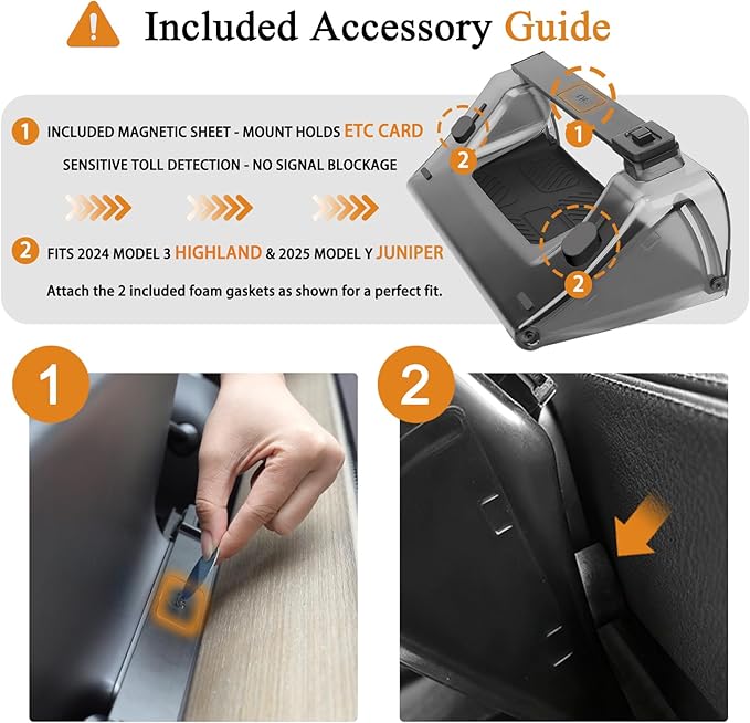 Hidden Under Screen Storage Box for 2016-2026 Tesla Model Y/Model 3 Accessories,One‑click open & Silent Damping Slides Center Console Organizer (Fit New Model Y Juniper/Model 3 Highland)