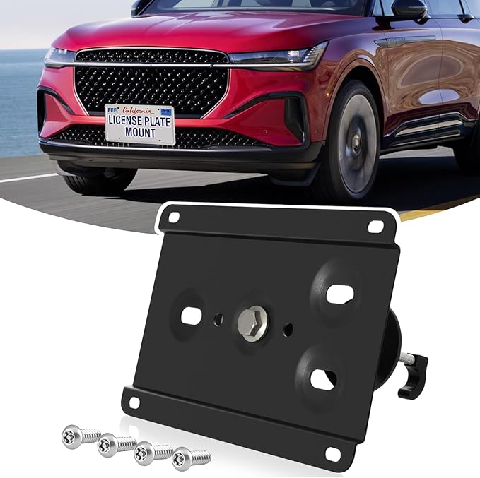 Front License Plate Holder No-Drill License Plate Bracket Mount Anti-Theft Frame Compatible with Lincoln Aviator 2003-2025,Corsair 2020-2024,Nautilus 2nd gen 2019-2024,Navigator 4th gen 2018-2024