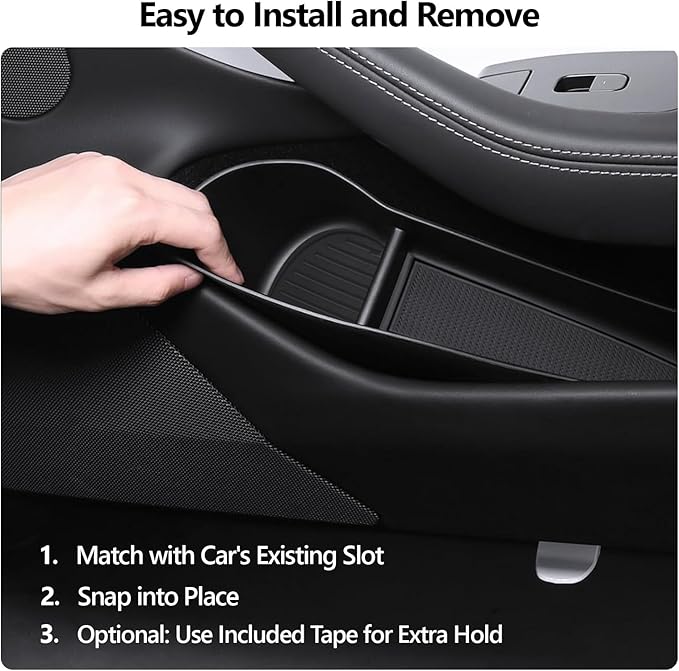 2026 2025 2024 Tesla Model 3 Highland Door Side Storage Box Door Pocket Liners Front Rear Door Insert Tray Organizer for Tesla Model 3 Highland Accessories 4pcs