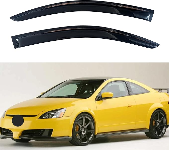 KPY Rain Guard Compatible with Honda Accord Coupe 1998-2002, 2PC Window Visor Side Window Vent Deflectors Tape-On Style, 1998 1999 2000 2001 2002