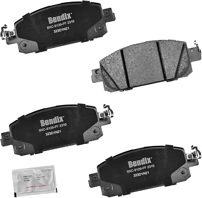 Bendix Priority1 CFC2310 Ceramic Front Brake Pads for Nissan Kicks 2024-2021, Sentra 2023-2020