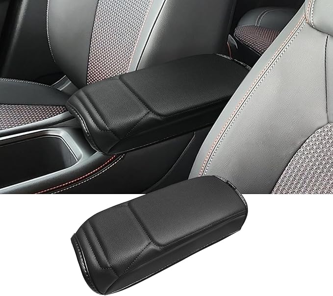 Muslogy Center Console Armrest Cover Fit for Nissan Kicks 2025 2026 Accessories, Comfort Armrest Pad Console Lid Cushion Vegan Leather Regular Thick