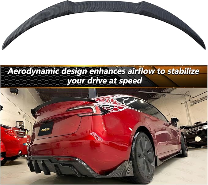 Full Body Kit for Tesla Model 3 Highland 2024-2026, Aero Package Front Lip, Rear Diffuser, Side Skirts, Rear Spoiler, Fog Light Trims Aggressive Performance Style Carbon Fiber look